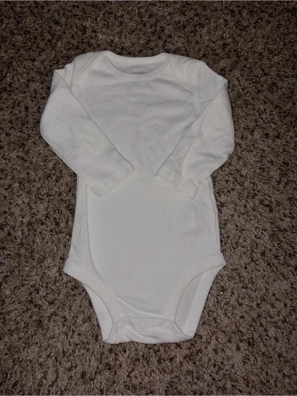 Carter's White Long-Sleeve Baby Bodysuit